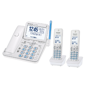 パナソニック デジタルコードレス電話機(受話子機+子機2台タイプ) パールホワイト VE-GD78DW-W-イメージ1