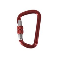 トラスコ中山 TRUSCO　ネジロック付カラビナ　線径8mmx79mm　レッド TKNNL880R