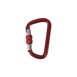 トラスコ中山 TRUSCO　ネジロック付カラビナ　線径8mmx79mm　レッド TKNNL880R-イメージ1