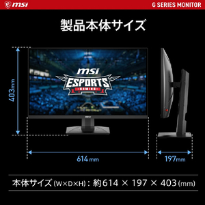 MSI 27型ゲーミング液晶ディスプレイ G ブラック G274PF-イメージ10