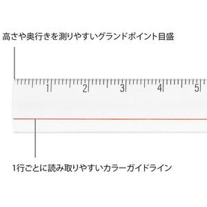 デザインフィル レンズ定規 15cm 透明 FCD201G-42306006-イメージ4