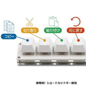 ITPROTECH キーカスタマイズ ちょい足しキーボード 4キー ブラック MK-04BK-イメージ3