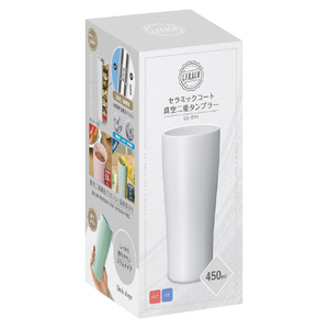 カクセー 真空二重セラミックコートタンブラー450ml セラコ グレー CE01Hｼﾝｸｳｾﾗﾐﾂｸﾀﾝﾌﾞﾗ-450-イメージ7