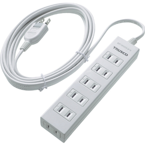 トラスコ 電源タップ ２Ｐ６個口 ３Ｍ マグネット付 TRUSCO 電源タップ TOT2-603-イメージ1