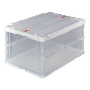 トラスコ中山 TRUSCO/オリコン 薄型折りたたみコンテナ 75L スライドロックフタ付 FCD309D-3677775-イメージ1