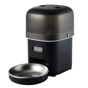 エレコム ペット用タイマー式自動給餌器 コンパクトタイプ ブラック PET-AF05BK-イメージ1