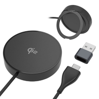 多摩電子工業 Qi2対応ワイヤレス充電器 2in1 ブラック TWC64K