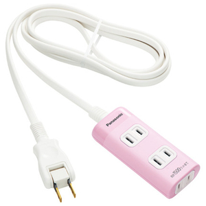 パナソニック 電源タップ(3個口・2．0m) ザ･タップQ ピンク WHA2423NP-イメージ1