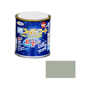 アサヒペン 水性スーパーコート 1／12L ソフトグレー FC400NS-イメージ1
