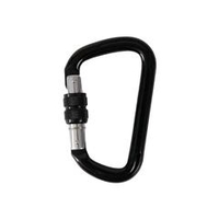 トラスコ中山 TRUSCO　ネジロック付カラビナ　線径8mmx79mm　ブラック TKNNL880BK