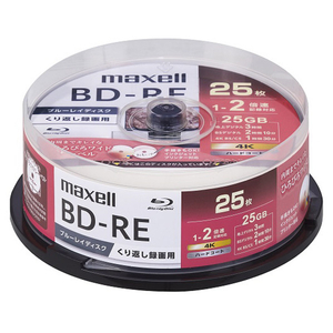 マクセル 録画用25GB(1層) 1-2倍速 ブルーレイディスク 25枚入り ホワイト BEV25WPG25SP マクセル 録画用25GB(1層) 1-2倍速 ブルーレイディスク 25枚入り ホワイト BEV25WPG25SP