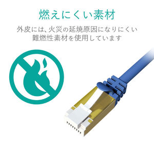 エレコム ツメ折れ防止スリムLANケーブル(Cat7対応)(1．0m) ブルーメタリック LD-TWSST/BM10-イメージ8