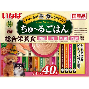 いなば ちゅーるごはん とりささみ・ビーフバラエティ 14g×40P FCD556H-イメージ1