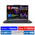 MSI ノートパソコン Cyborg 15 A13V ブラック & スケルトン CYBORG15A13VFK4125JP