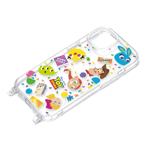 PGA iPhone 15 Plus用ショルダーストラップホール付クリアハイブリッドケース トイ・ストーリー PG-D23CPT07TOY-イメージ1