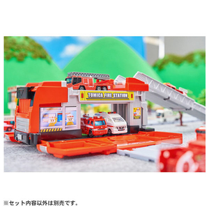 タカラトミー トミカビークルタウン 変形はしご消防車(トミカ付き) ﾄﾐｶﾋﾞ-ｸﾙﾀｳﾝﾊｼｺﾞｼﾖｳﾎﾞｳｼﾔ-イメージ8