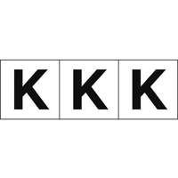 トラスコ中山 TRUSCO アルファベットステッカー 30×30 「K」 白地／黒文字 3枚 3枚粘着シール3030英字｢K｣ FC350GA-4388542
