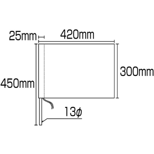 緑十字 手旗 赤 ３００（４５０）×４２０ｍｍ 綿＋木製棒 緑十字 手旗 245004-イメージ4