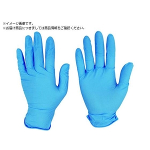 テイジン/ニトリル手袋 粉付 青 M 100枚入 NBR-P10BM FCA595M-3993353-イメージ1