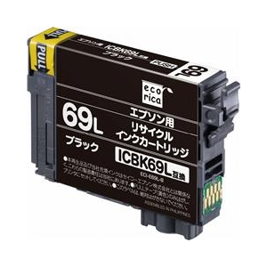 エコリカ リサイクルインクカートリッジ ブラック ECI-E69L-B エコリカ リサイクルインクカートリッジ ブラック ECI-E69L-B