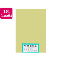 大王製紙 再生色画用紙 8ツ切100枚 やなぎ FCG821U