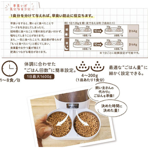 ドギーマン なかよく食べる 自動給餌食器 ツイン 6L FCJ197K-イメージ5