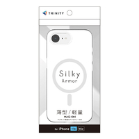 トリニティ iPhone 17e / 16e用 [Silky Armor] MagSafe対応 シルキータッチケース マットクリア TR-IP26S-SA-CL