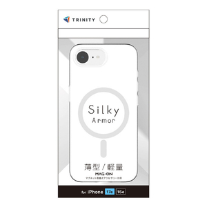 トリニティ iPhone 17e / 16e用 [Silky Armor] MagSafe対応 シルキータッチケース マットクリア TR-IP26S-SA-CL-イメージ1