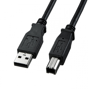 サンワサプライ USB2．0ケーブル(1m) ブラック KU20-1BKK2-イメージ1