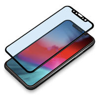 PGA iPhone XR用液晶保護ガラス 3Dダブルストロングガラス ブルーライト PG-18YGL13