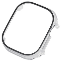 エレコム Apple Watch Ultra(49mm)用フルカバーケース プレミアムゴリラガラス 高透明 クリア AW-22CFCGOCR