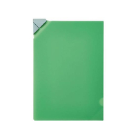 キングジム ナナメクリ ファイル(透明) A4 緑 FCC5201580Tﾐﾄ