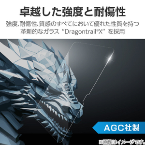 エレコム iPad(A16)用ガラスフィルム ドラゴントレイル 高透明 ガイドフレーム付 TB-A25RFLGDT-イメージ3
