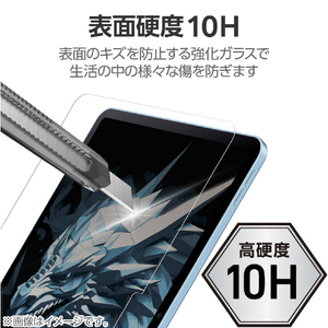 エレコム iPad(A16)用ガラスフィルム ドラゴントレイル 高透明 ガイドフレーム付 TB-A25RFLGDT-イメージ4