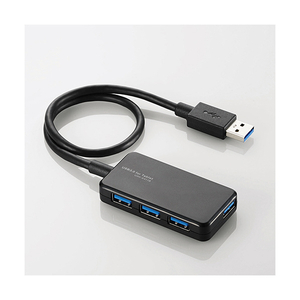 エレコム 4ポートUSB3.0ハブ ブラック U3H-A411BBK エレコム 4ポートUSB3.0ハブ ブラック U3H-A411BBK