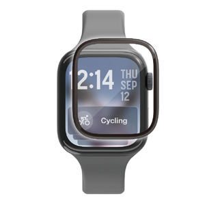 エレコム Apple Watch用フルカバーガラスフィルム 高透明 極薄 アルミフレーム付 貼付ツール付 ブラック AW-25AFLGS2R-イメージ2