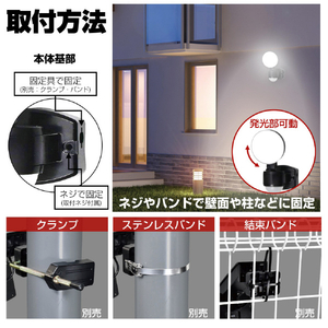 エルパ LEDセンサーライト AC電源タイプ 1灯 ESLSS411AC-イメージ6