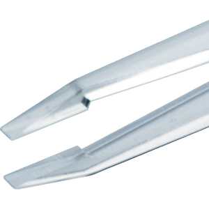 トラスコ 透明プラスチック製ピンセット　１２０ｍｍ　先平細型 TPP-233-TM-イメージ2