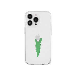 AKAN iPhone 15 Pro用ソフトクリアケース モグモグ ワニ AK25653I15PR-イメージ1