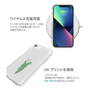 AKAN iPhone 15 Pro用ソフトクリアケース モグモグ ワニ AK25653I15PR-イメージ11