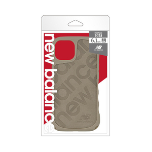 エム・ディー・シー iPhone 15用new balance 耐衝撃ケース/スタンプロゴ グレージュ MD-75400-3-イメージ1