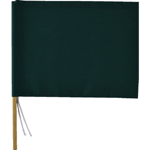 緑十字 手旗 緑 ３００（４５０）×４２０ｍｍ 綿＋木製棒 緑十字 手旗 245002-イメージ1