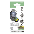 エレコム Apple Watch用フルカバーガラスフィルム 高透明 指紋防止 貼付ツール付 ブラック AW-25BFLGGR
