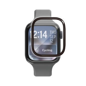 エレコム Apple Watch用フルカバーガラスフィルム 高透明 指紋防止 貼付ツール付 ブラック AW-25BFLGGR-イメージ2