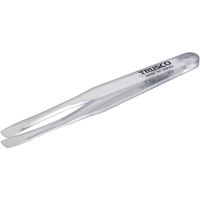 トラスコ 透明プラスチック製ピンセット　１２０ｍｍ　先丸平型 TPP-234-TM