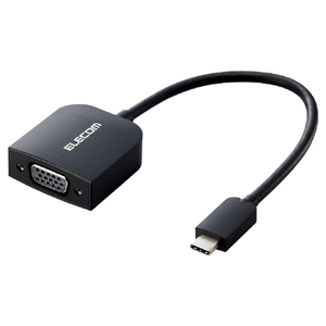 エレコム Type-C変換アダプター VGA ブラック AD-CVGABK3 エレコム Type-C変換アダプター VGA ブラック AD-CVGABK3