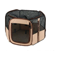 リッチェル たためる ペットサークル 75-75 ブラウン FC66444