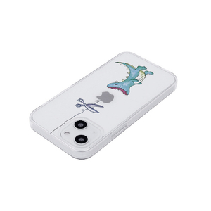 AKAN iPhone 15 Plus用ソフトクリアケース はらぺこザウルス グリーン AK25654I15PL-イメージ2