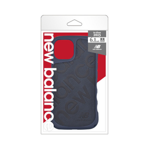 エム・ディー・シー iPhone 15用new balance 耐衝撃ケース/スタンプロゴ ネイビー MD-75400-4-イメージ1