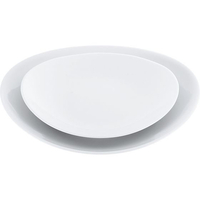 江部松商事 EBM/磁器 中華・洋食兼用食器 白楕円皿 17cm FC422LX-8179540